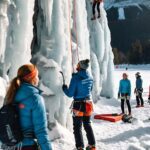 the curtains ice climbing wall