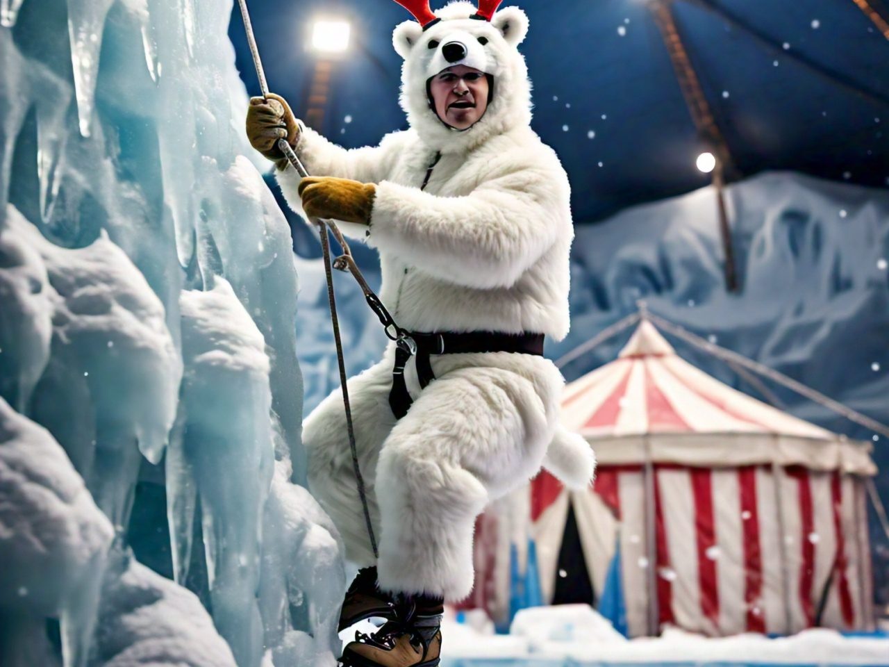 polar circus ice climb