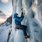 blue ice climbing