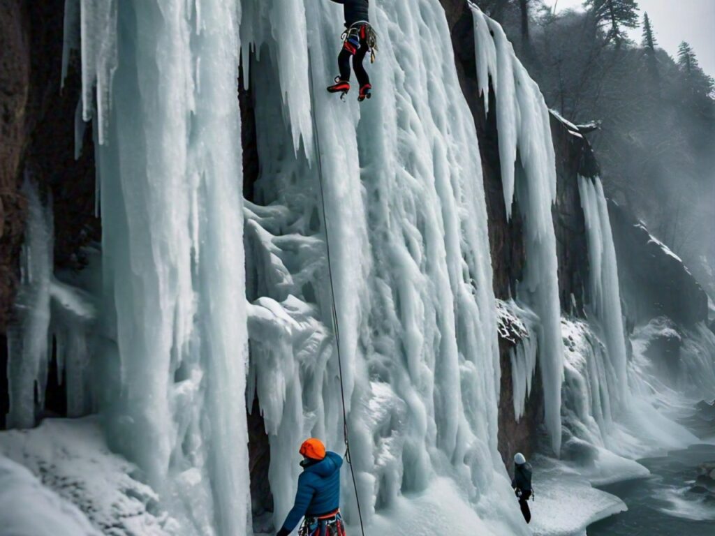 lincoln falls ice climbing