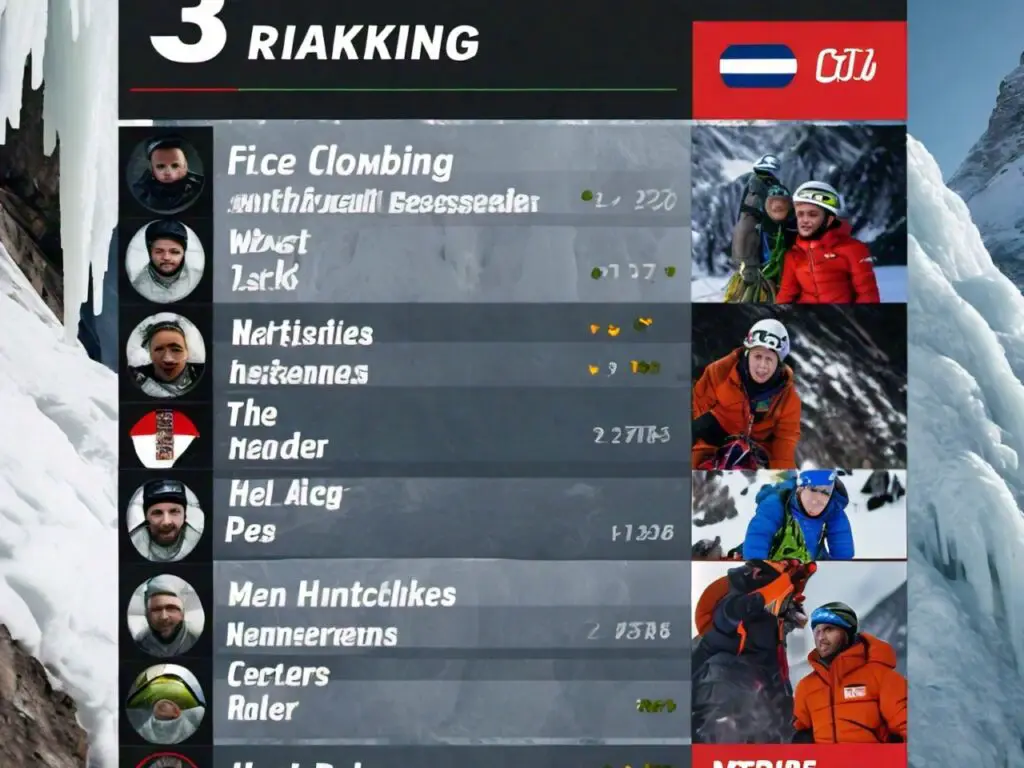ice climbing rankings
